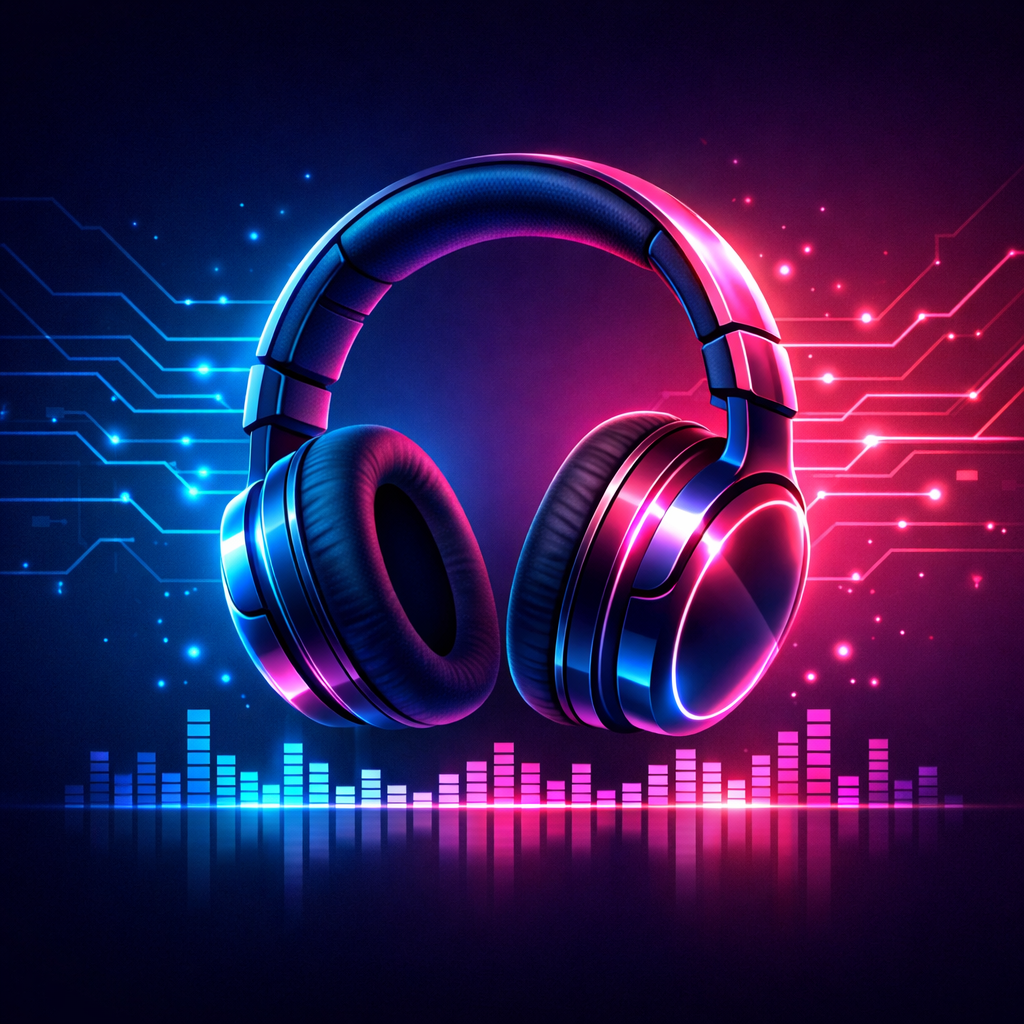 Neon headphones